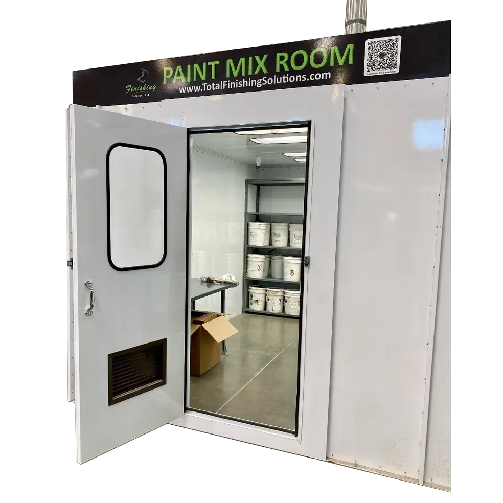 Industrial Paint Mixing Room 10' Wide x 9' High x 15' Deep Interior (TF10915 Series)