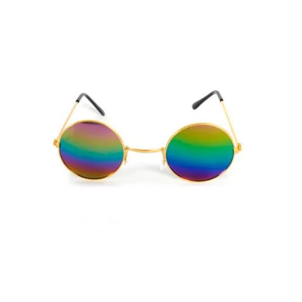 John Lennon Style Hippie Glasses - Rainbow