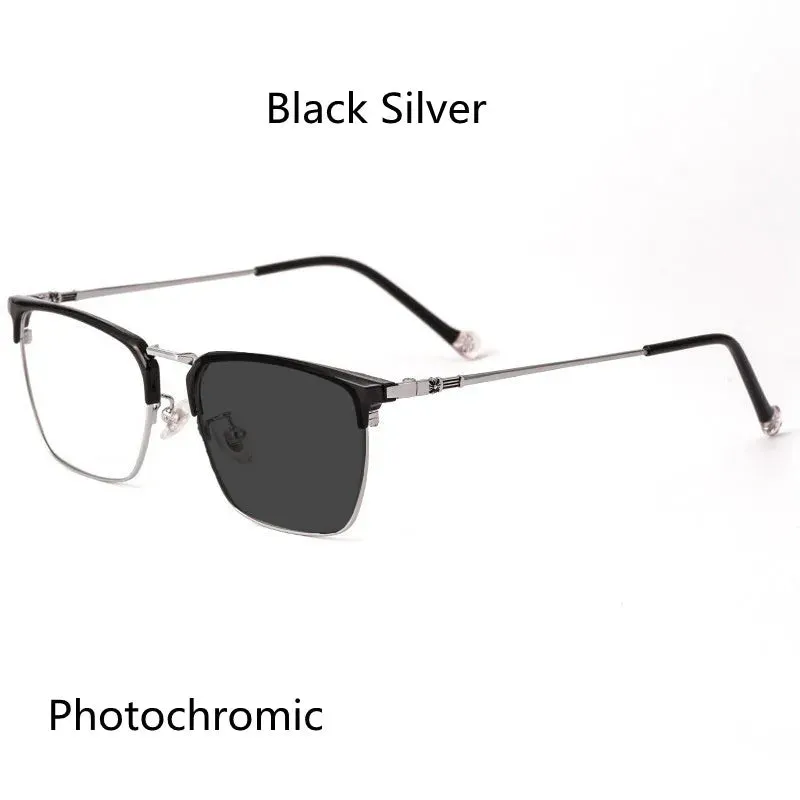 Kocolior Unisex Full Rim Square Titanium Alloy Hyperopic Reading Glasses 8628