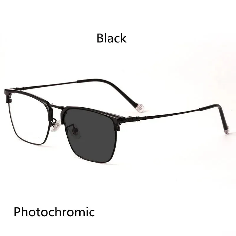 Kocolior Unisex Full Rim Square Titanium Alloy Hyperopic Reading Glasses 8628