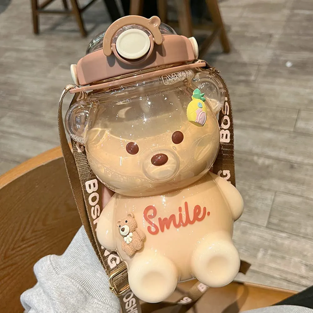 Leak-Proof Bear Water Bottle for Girls