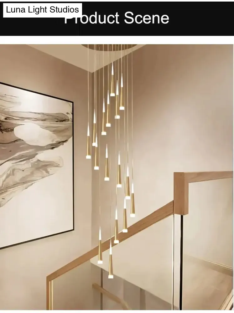 LED Simple Pendant Lights Gold Lamp For Living Room  Lustre Pendant Lights Pendant Ceiling Fixtures