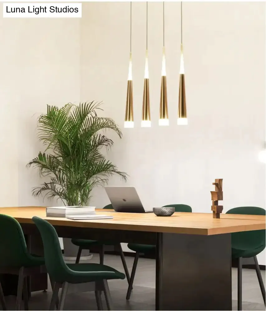 LED Simple Pendant Lights Gold Lamp For Living Room  Lustre Pendant Lights Pendant Ceiling Fixtures