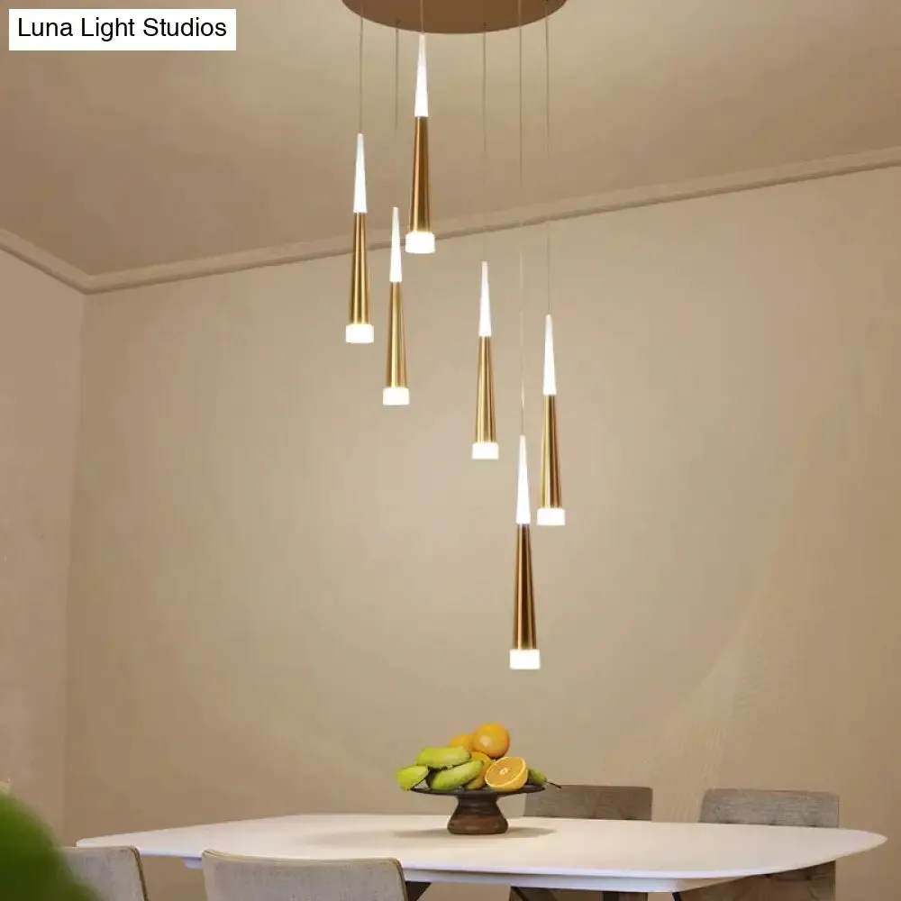 LED Simple Pendant Lights Gold Lamp For Living Room  Lustre Pendant Lights Pendant Ceiling Fixtures