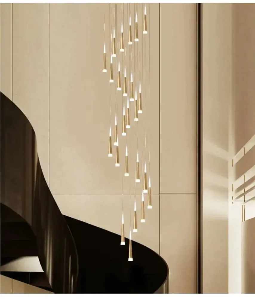LED Simple Pendant Lights Gold Lamp For Living Room  Lustre Pendant Lights Pendant Ceiling Fixtures