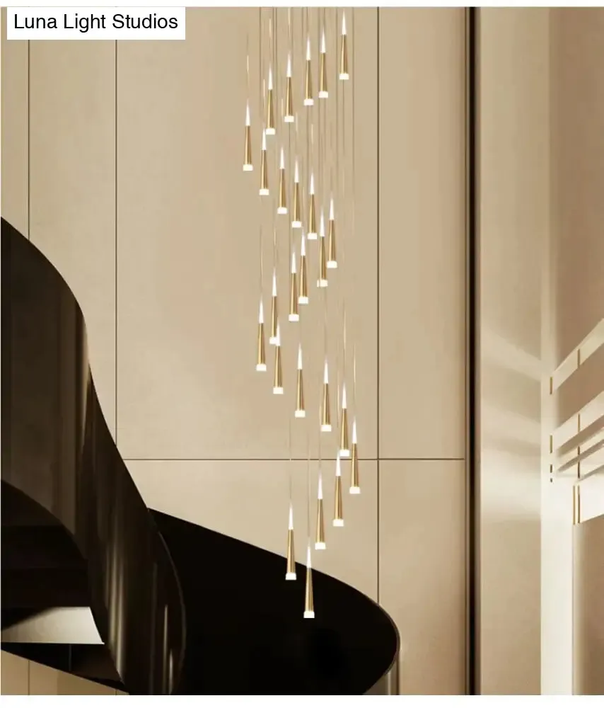 LED Simple Pendant Lights Gold Lamp For Living Room  Lustre Pendant Lights Pendant Ceiling Fixtures