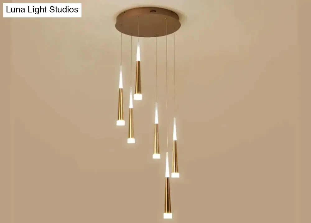 LED Simple Pendant Lights Gold Lamp For Living Room  Lustre Pendant Lights Pendant Ceiling Fixtures