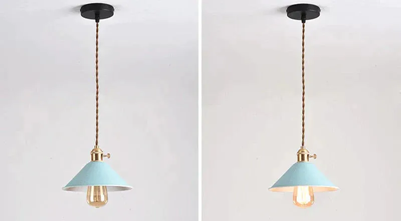 Modern Switch Pendant Lights Dining Room Lights Pendant Lamp Lamparas Colorful Aluminum Lamp Shade Luminaire For Home Lighting