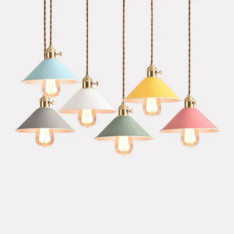 Modern Switch Pendant Lights Dining Room Lights Pendant Lamp Lamparas Colorful Aluminum Lamp Shade Luminaire For Home Lighting