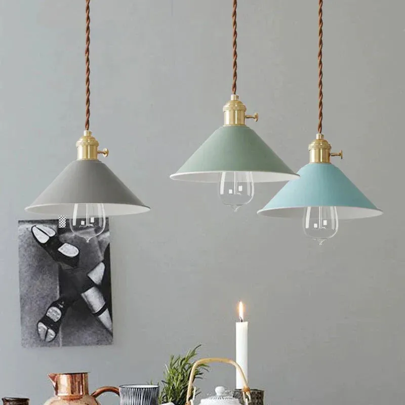 Modern Switch Pendant Lights Dining Room Lights Pendant Lamp Lamparas Colorful Aluminum Lamp Shade Luminaire For Home Lighting