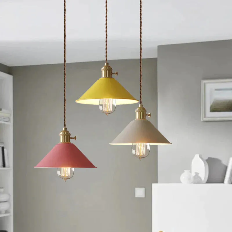 Modern Switch Pendant Lights Dining Room Lights Pendant Lamp Lamparas Colorful Aluminum Lamp Shade Luminaire For Home Lighting