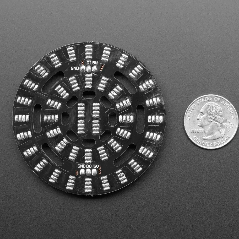 NeoPixel Triple-Ring Board with 44 Thru-Hole LEDs - 66mm Diameter