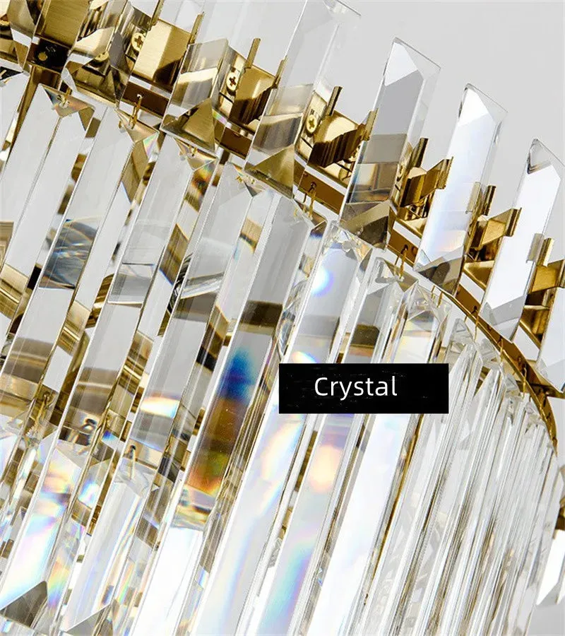 New Modern Luxury Large Chandelier Crystal Lamp LED Luminare AC110V 260V Gold Dining Room Living Room Home Lighting Fixture