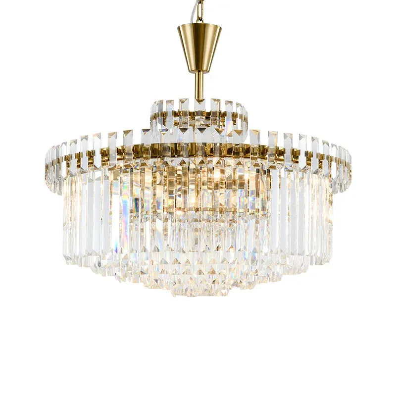 New Modern Luxury Large Chandelier Crystal Lamp LED Luminare AC110V 260V Gold Dining Room Living Room Home Lighting Fixture