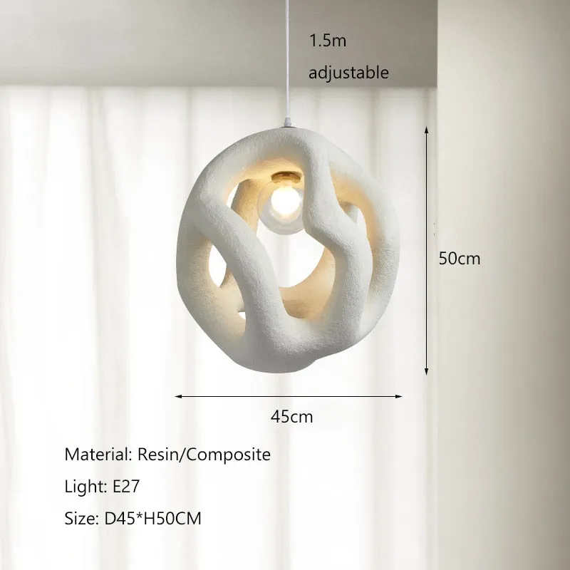 Nordic Modern Design Wabi Sabi LED Pendant Lights Chandelier Restaurant Bar Home Decor Bedroom Dining Room Hanging Lamp Fixture