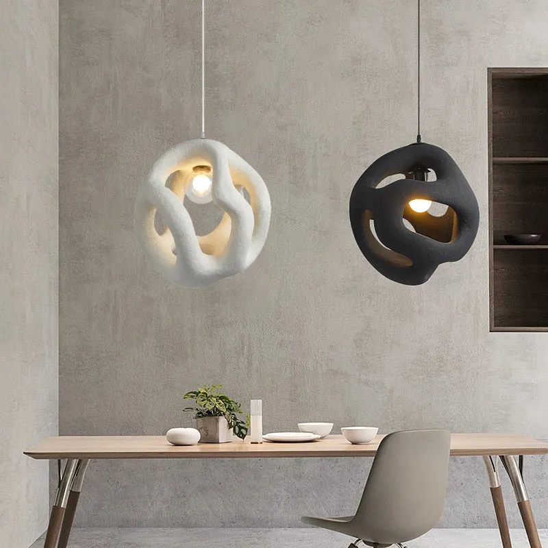 Nordic Modern Design Wabi Sabi LED Pendant Lights Chandelier Restaurant Bar Home Decor Bedroom Dining Room Hanging Lamp Fixture