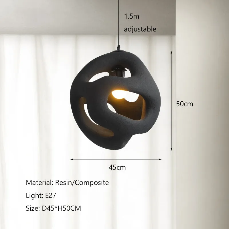 Nordic Modern Design Wabi Sabi LED Pendant Lights Chandelier Restaurant Bar Home Decor Bedroom Dining Room Hanging Lamp Fixture