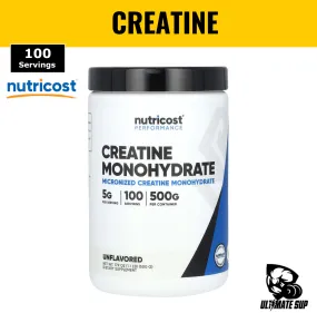 Nutricost, Performance, Creatine Monohydrate, Strength and Muscle Growth, Various Flavors, 300g-1kg