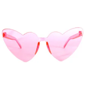 Party Glasses - Perspex Heart Shape