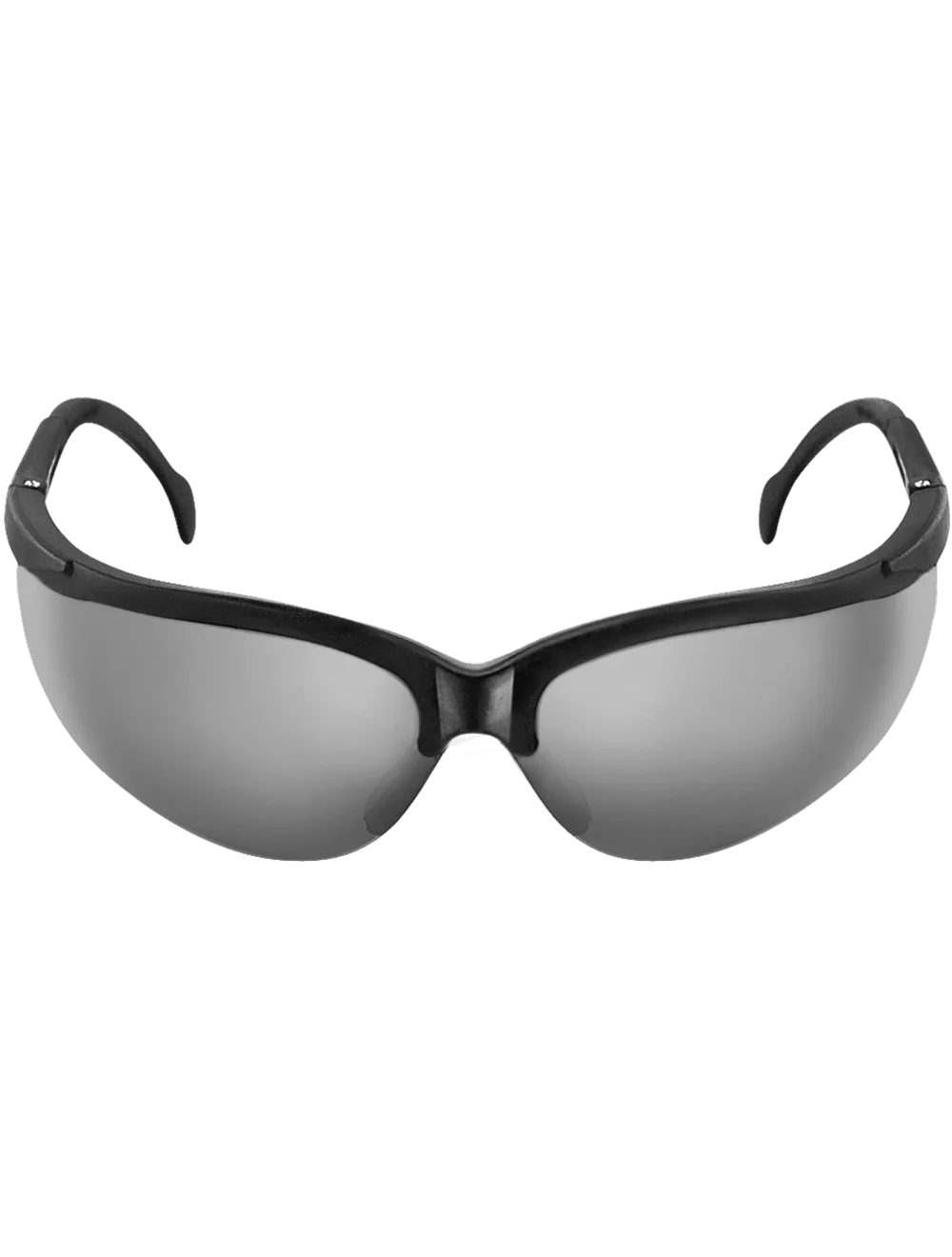 Picuda® Silver Mirror Lens, Matte Black Frame Safety Glasses - BH467