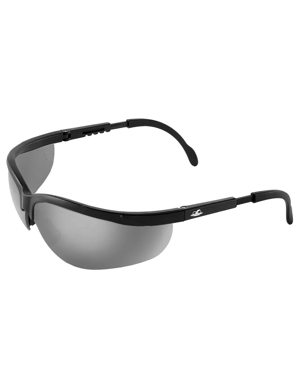 Picuda® Silver Mirror Lens, Matte Black Frame Safety Glasses - BH467