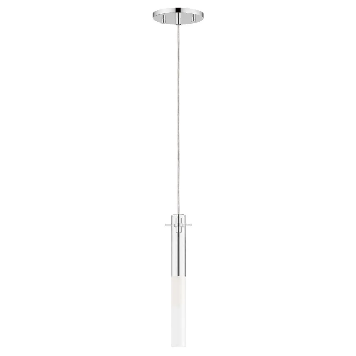 Pipette 1 in. LED Pendant Light Polished Chrome Finish