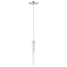 Pipette 1 in. LED Pendant Light Polished Chrome Finish