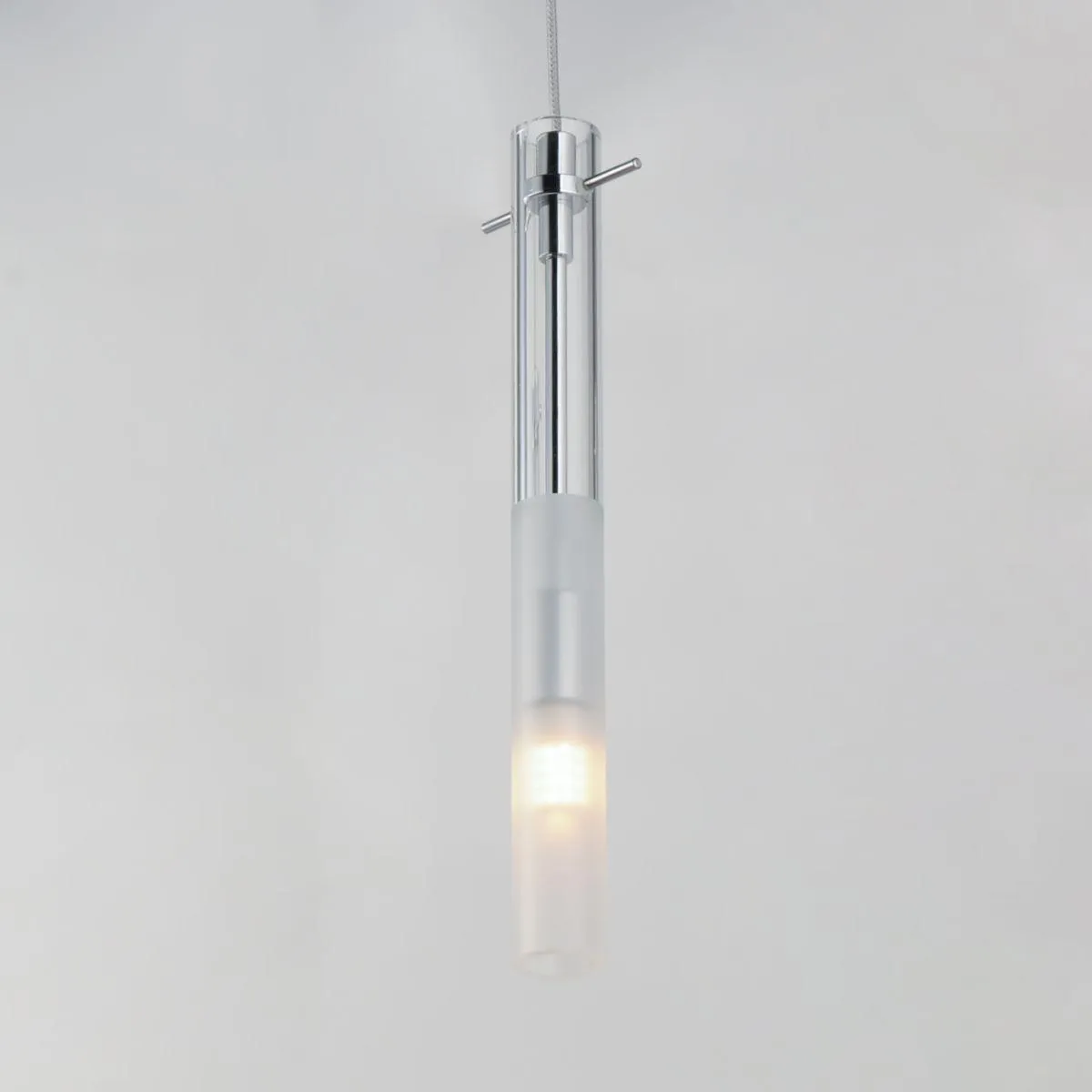 Pipette 1 in. LED Pendant Light Polished Chrome Finish