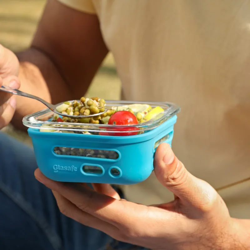 Power Combo for Two (Bottle,  320ml &  520ml Tiffin,  Drinking Glass Set,  600ml Container)