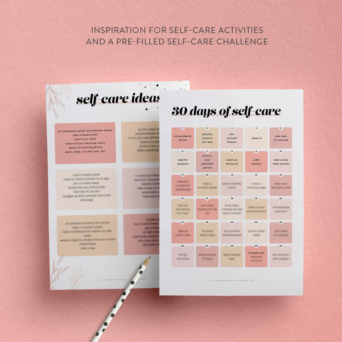 Printable Self-Care Planner - Make Self-Care a Priority (20 Pages PDF)