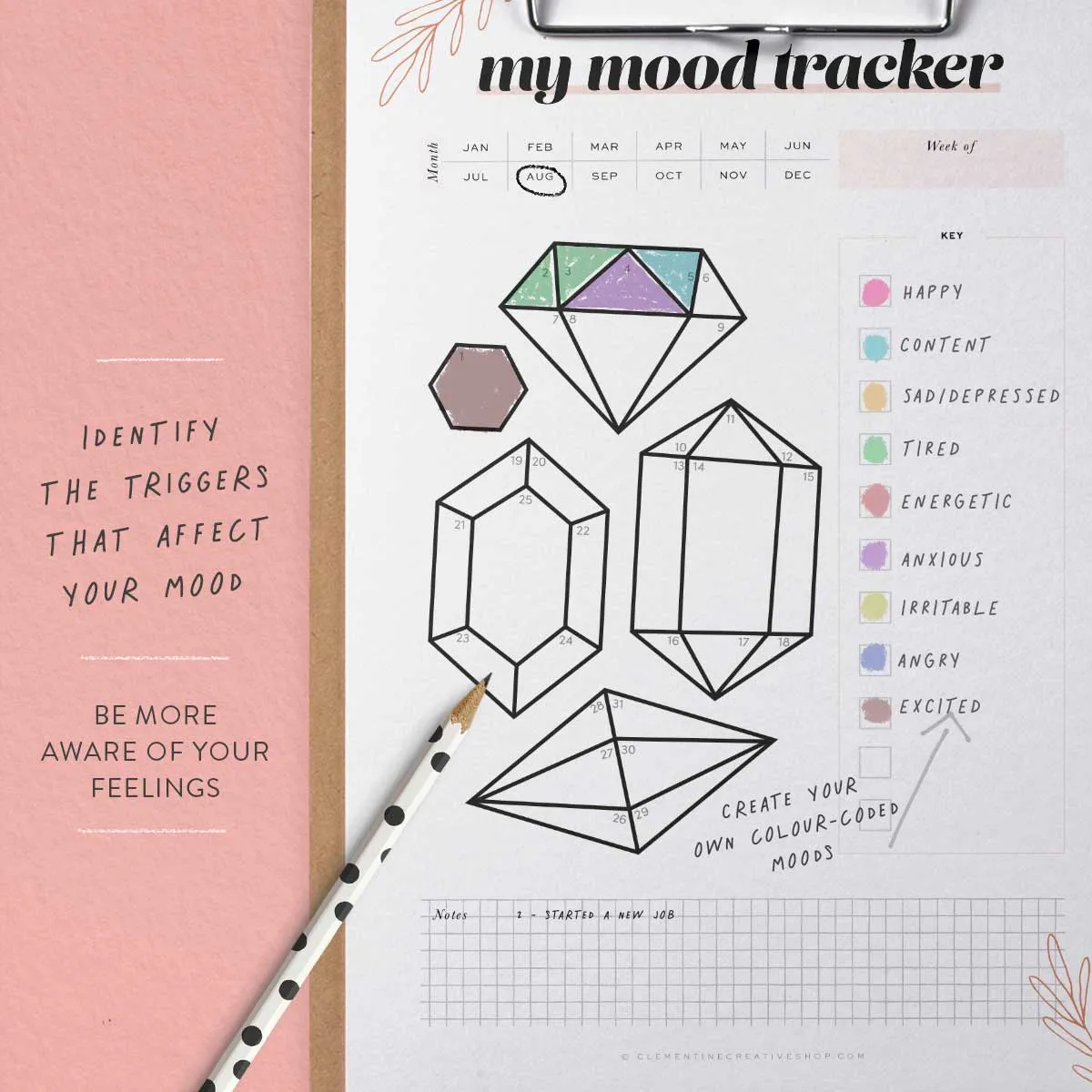 Printable Self-Care Planner - Make Self-Care a Priority (20 Pages PDF)