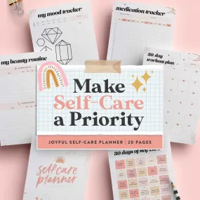 Printable Self-Care Planner - Make Self-Care a Priority (20 Pages PDF)