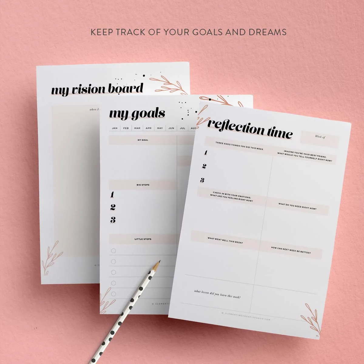 Printable Self-Care Planner - Make Self-Care a Priority (20 Pages PDF)