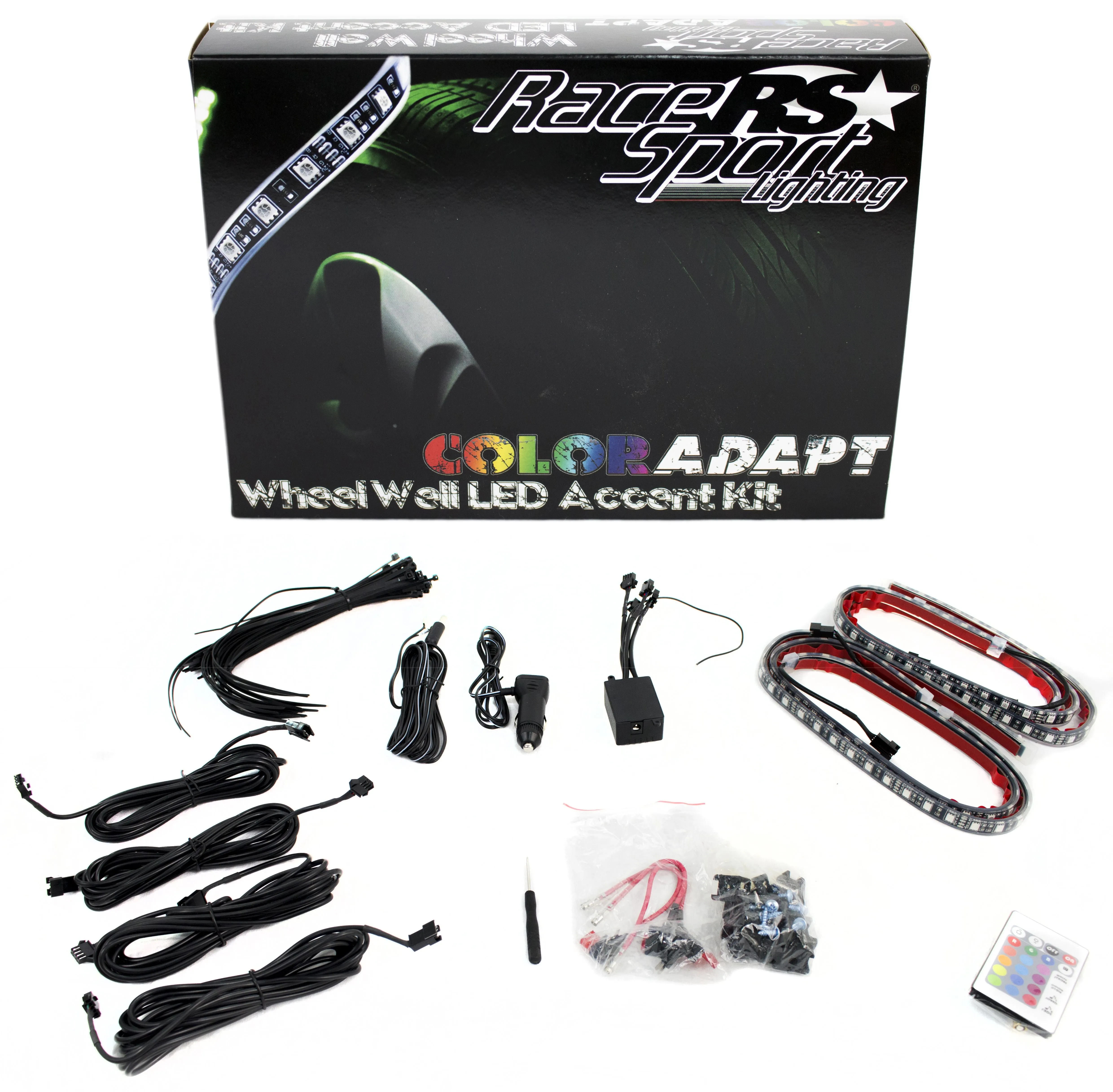 Race Sport RS LED Wheel Well Kit - ColorADAPT Adaptive RGB w/ Key Card RGB Remote