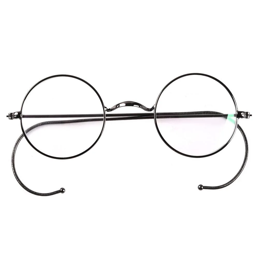 Retro Small Round Wire Rim Glasses - No Nose Pads A2039