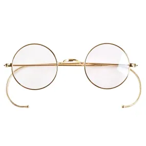 Retro Small Round Wire Rim Glasses - No Nose Pads A2039