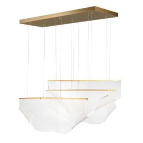 Rinkle LED Pendant in French Gold