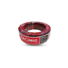 Single Core Electrical Cable Black PVC Insulated 6mm Meters
