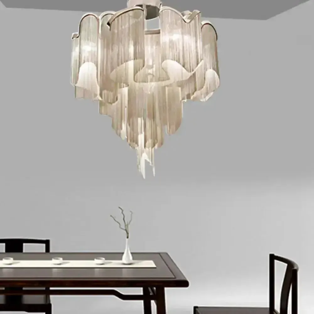 Sleek Twisted Aluminum LED Ceiling Light: Semi-flush, Contemporary Living Room Fixture