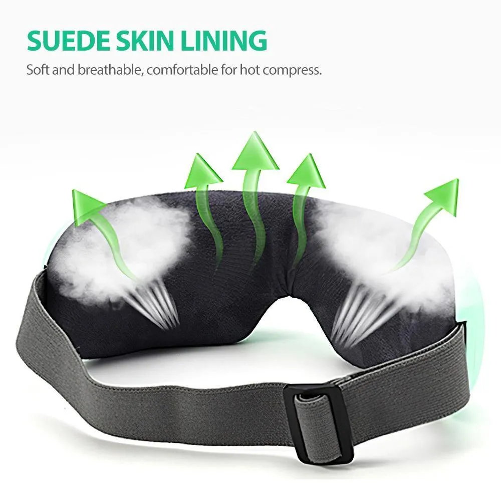 Smart Vibration Eye Massager with Bluetooth for Eye Care Foldable Music Instrument Hot Compress Glasses with Eye Protection
