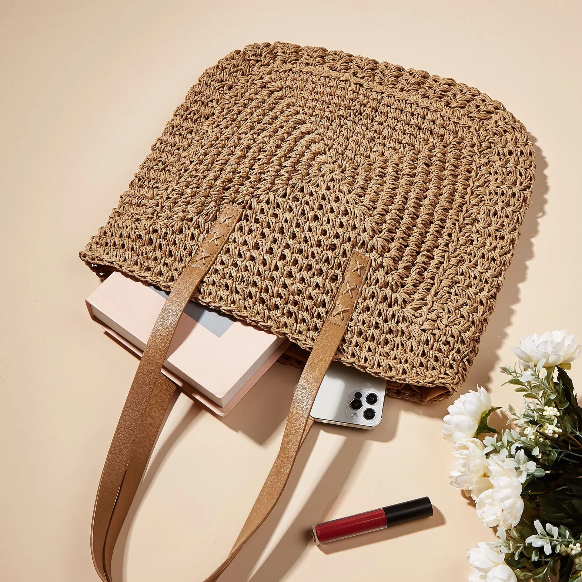 Straw Woven Bag Shoulder Woven Bag