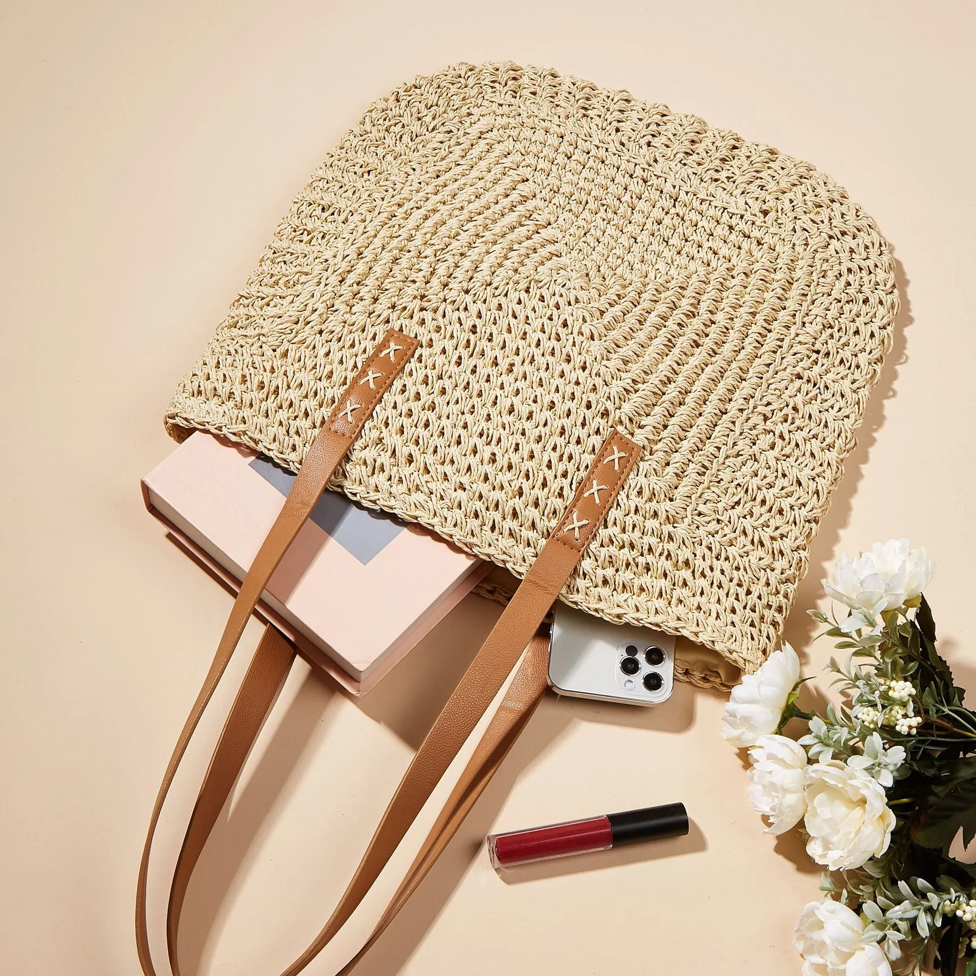 Straw Woven Bag Shoulder Woven Bag