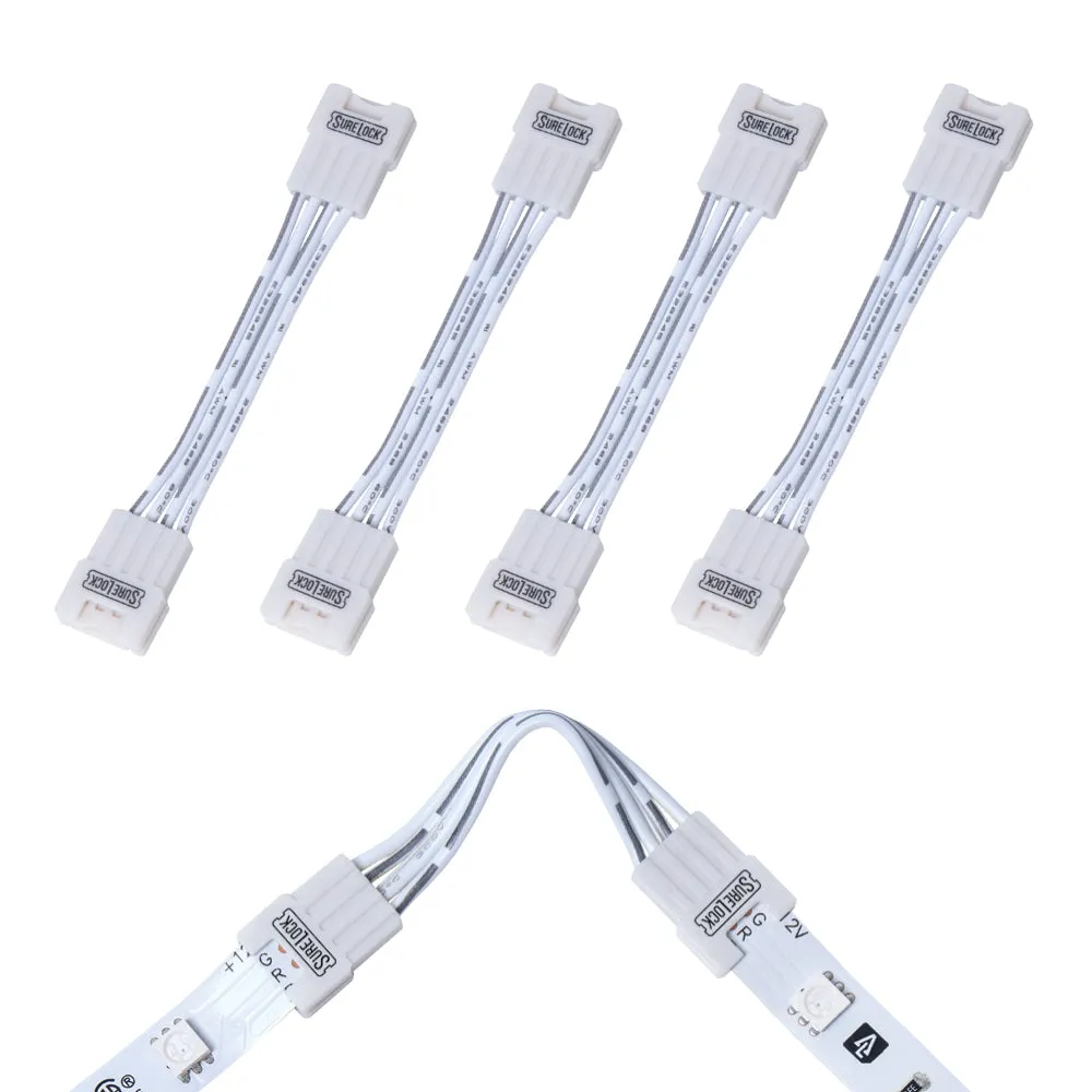 SureLock 4 Pin RGB LED Strip Light Corner Connectors