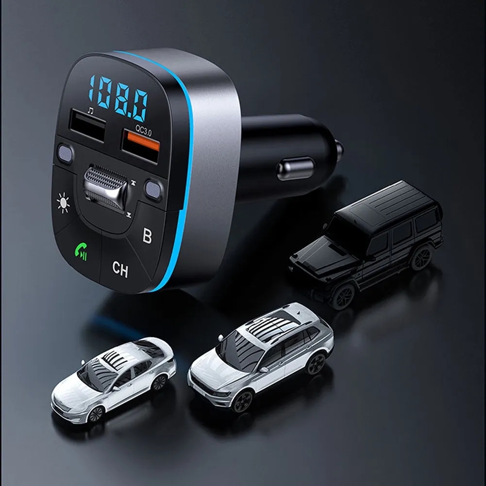 T75 V5.0 FM Transmitter For Car Wireless Adapter Cigarette