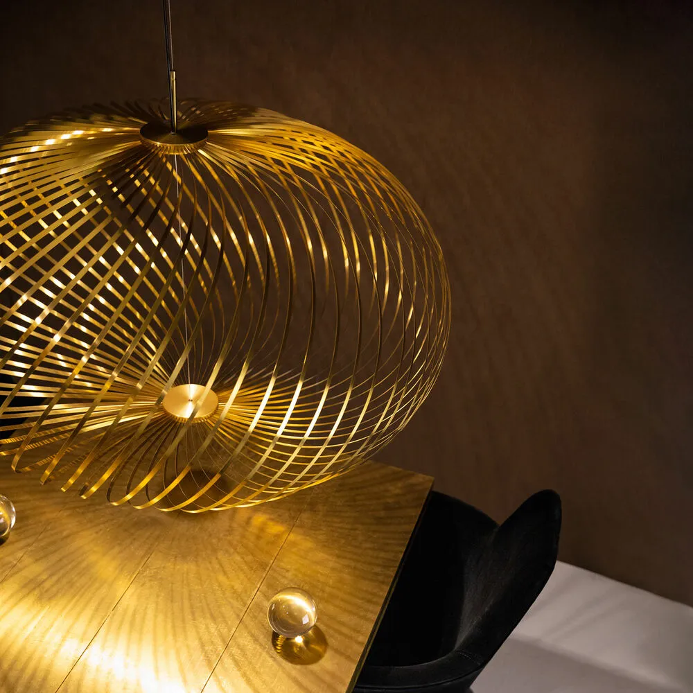 tom dixon | spring pendant light | brass large