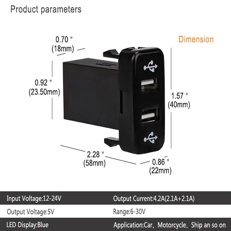 Toyota Dual Port USB Charger