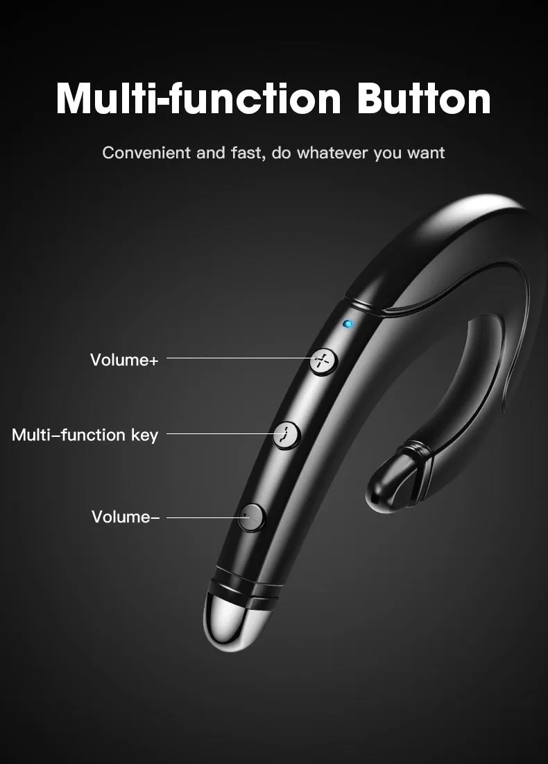 TWS Bluetooth Ear-hook Headset with Bone-Conduction