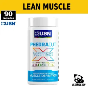 USN, Phedracut Water X, Natural Diuretic, Lean Muscle, Reduce Water Retention, Weight Loss Support, 90 Capsules
