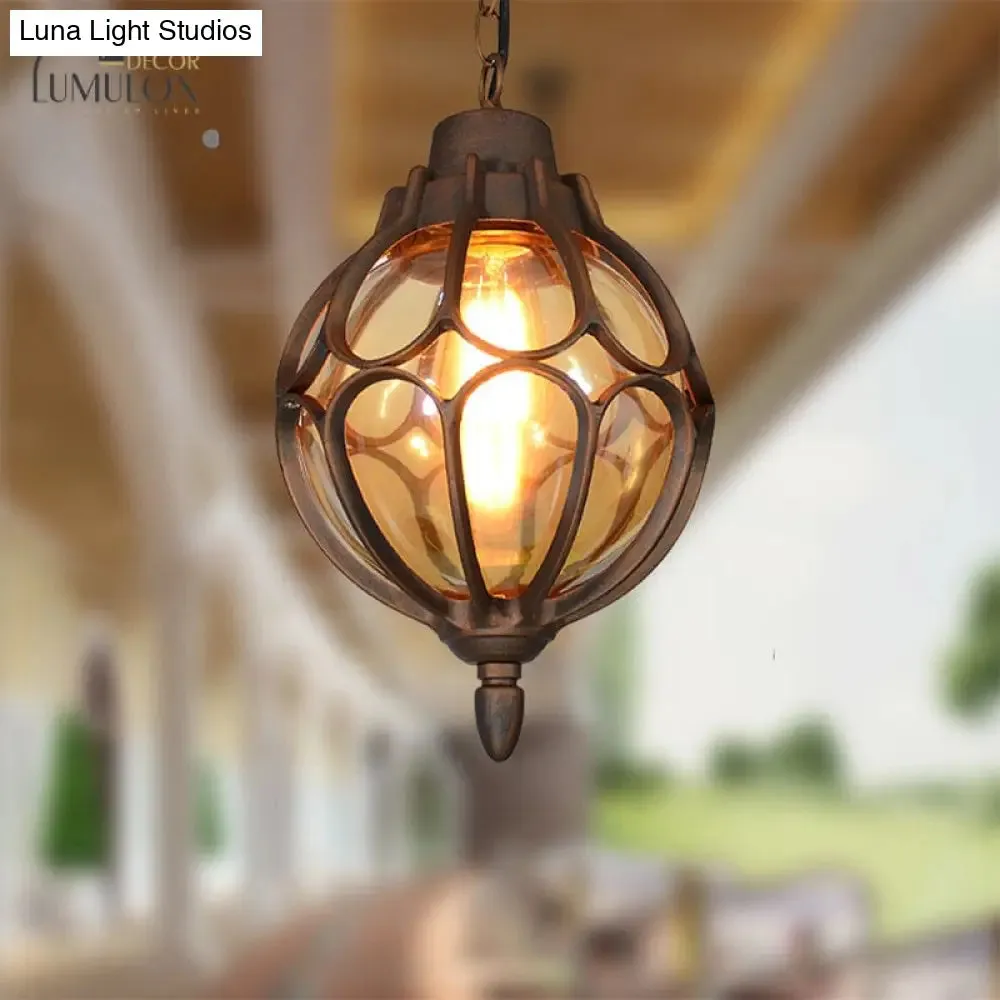 Vintage style Orb Pendant Lamp Suspension Lamp in Black/Bronze/Gold