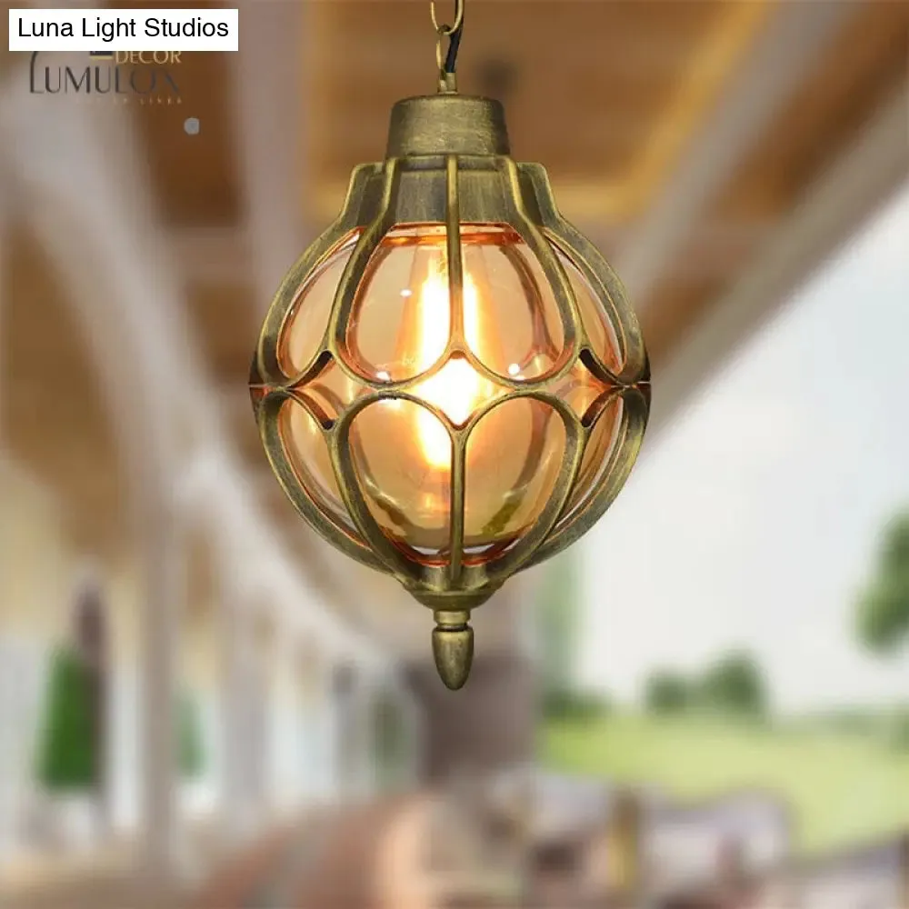 Vintage style Orb Pendant Lamp Suspension Lamp in Black/Bronze/Gold